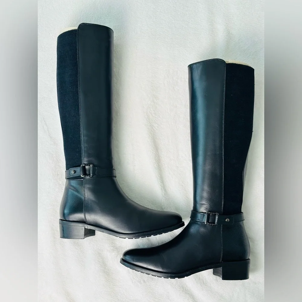 Aquatalia by Marvin K. Orion Tall Riding Leather Boots Size 6